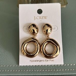 J. Crew Factory gold color earrings, NWT